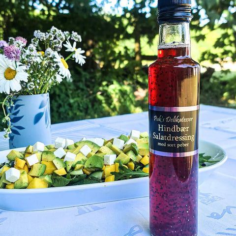 Salatdressing · Hindbær & peber