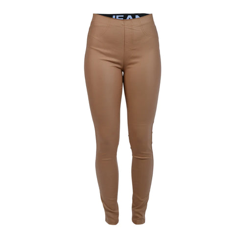 Aleia Coated leggings · Camel