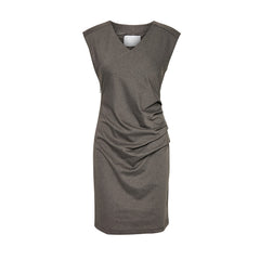 India Kjole · Dark Grey V-hals