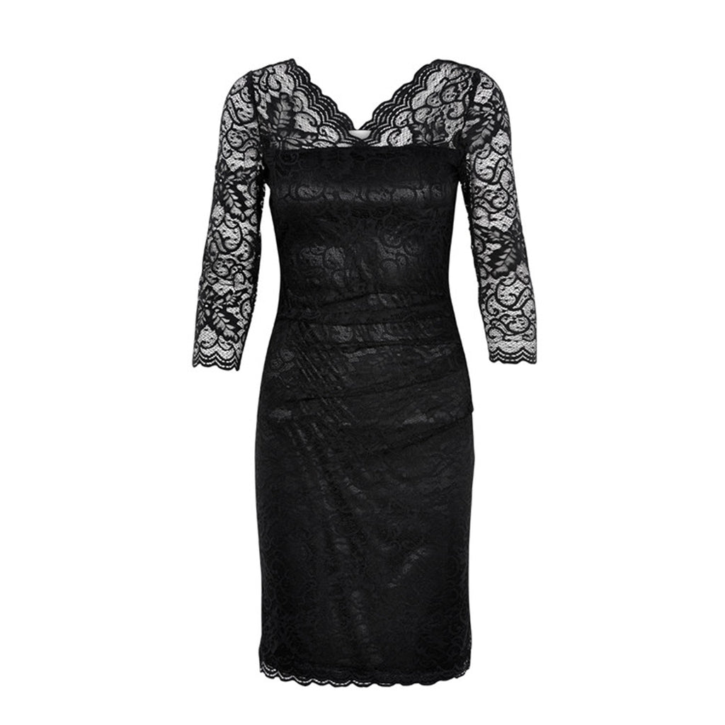 Claudia Lace Kjole · Black