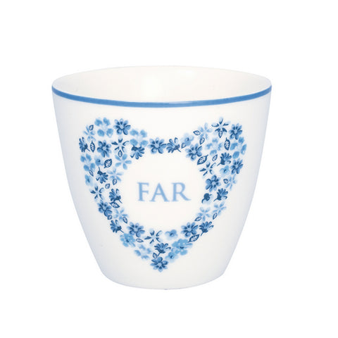 Latte Cup FAR heart blue