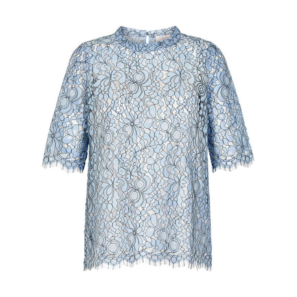Tanja Lace Bluse · Light Blue