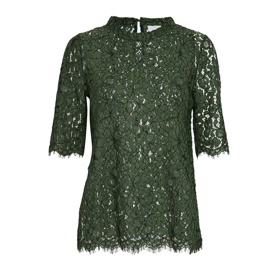 Tanja Lace Bluse · Deep Green