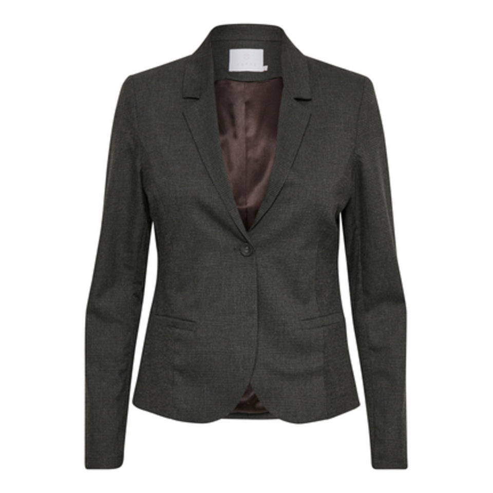 Jillian Check Blazer · Grå melange