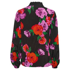 Karosalina bluse · Black/Red/Purple