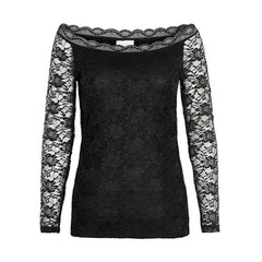 Lacy shoulder bluse · Dark Marine