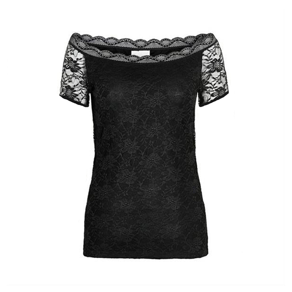 Lacy shoulder bluse · Dark Marine