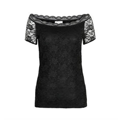 Lacy shoulder bluse · Dark Marine