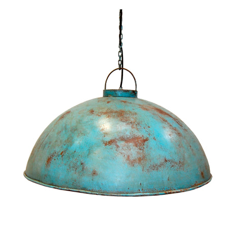 Loftpendel i fabriksstil · antikblå