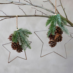 Fleur Stjerne m. kogler og gran