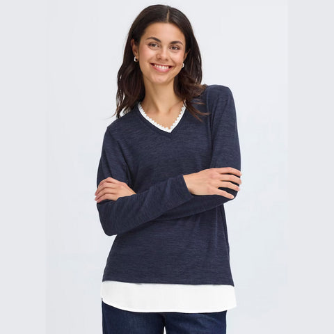 Frriver bluse · Navy