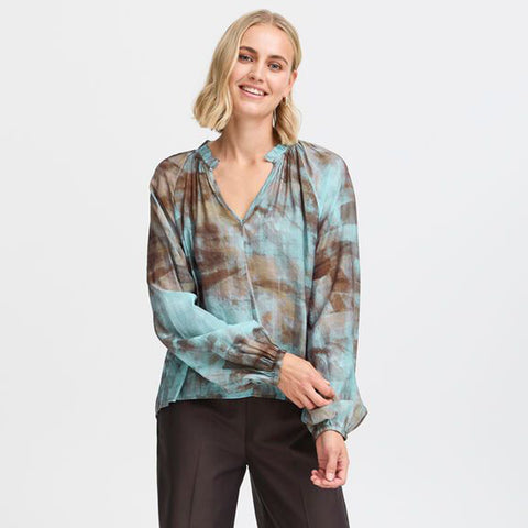 Frilli bluse · Bluestone
