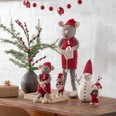 Mus med strikketøj · 27 cm