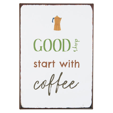 Coffee skilt · metal