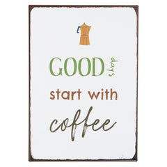 Coffee skilt · metal