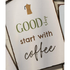 Coffee skilt · metal