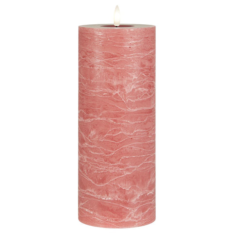 LED bloklys m/varm flamme · Large