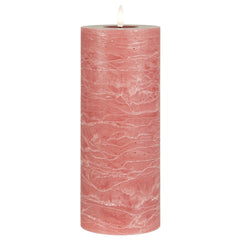 LED bloklys m/varm flamme · Large