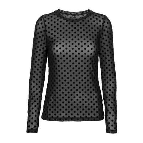 Mesh bluse · Black Dot