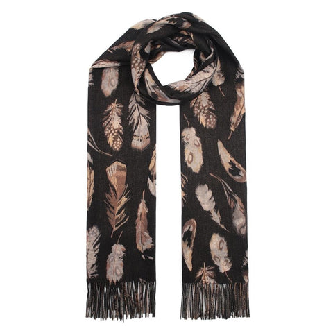 Beloa halstørklæde · Black feather