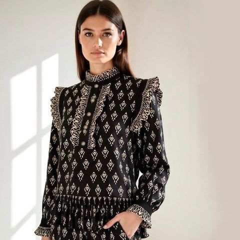 Josepa bluse · Black/sand