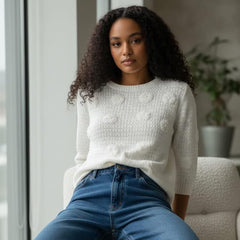 Nori strik bluse · Offwhite