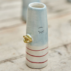 Vase fuglemotiv · Blue/red