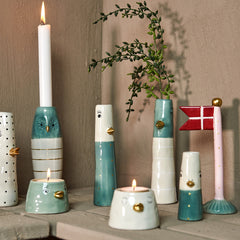 Vase fuglemotiv · Aqua