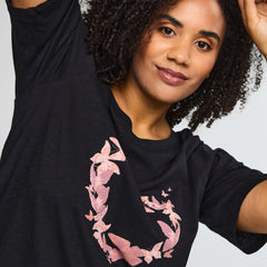 Bella bluse · Black/rose