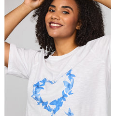 Bella bluse · White/blue