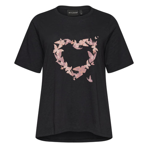 Bella bluse · Black/rose