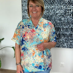 Lilo Bluse · Blue mix