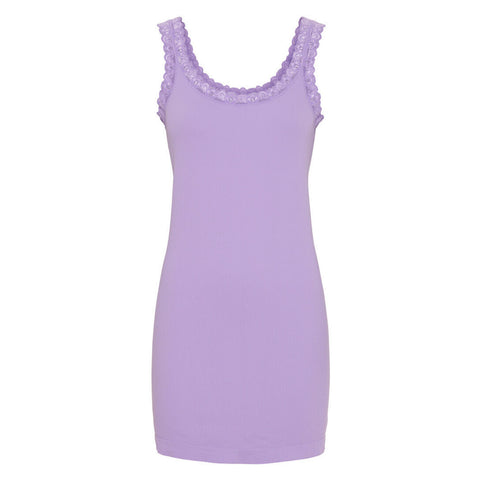 Frida Rib microfiber top · Lavendel