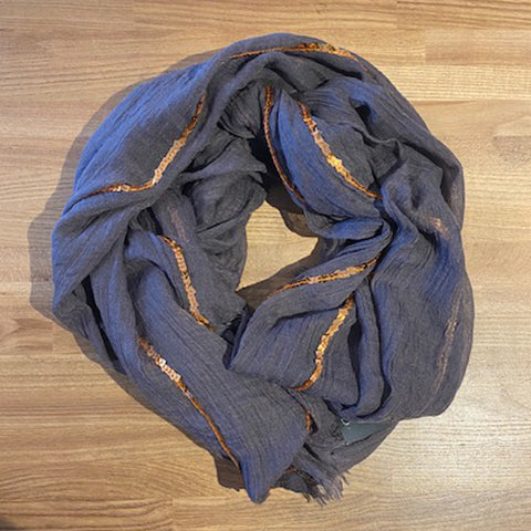 Tørklæde · Grey/gold