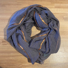 Tørklæde · Grey/gold