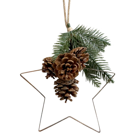 Fleur Stjerne m. kogler og gran