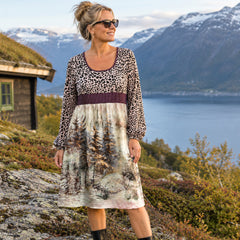 Jadwiga kjole · Grey/rose