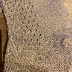 Glitter ankelstrømper · Rose