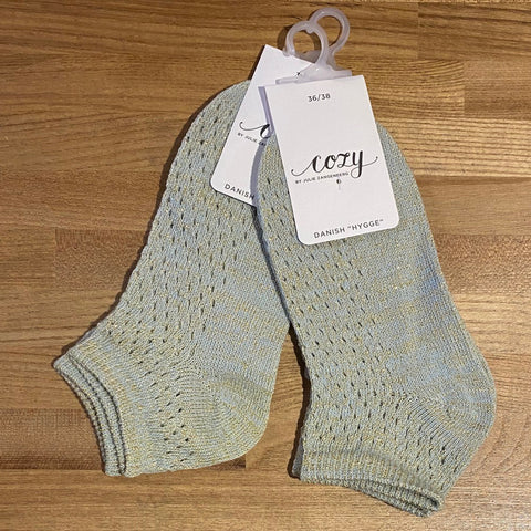 Glitter ankelstrømper · Dust Blue