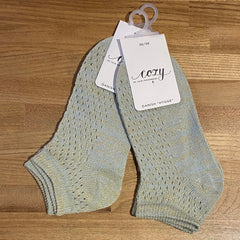 Glitter ankelstrømper · Dust Blue