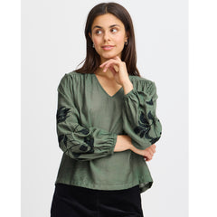 Frharbo bluse · Olive