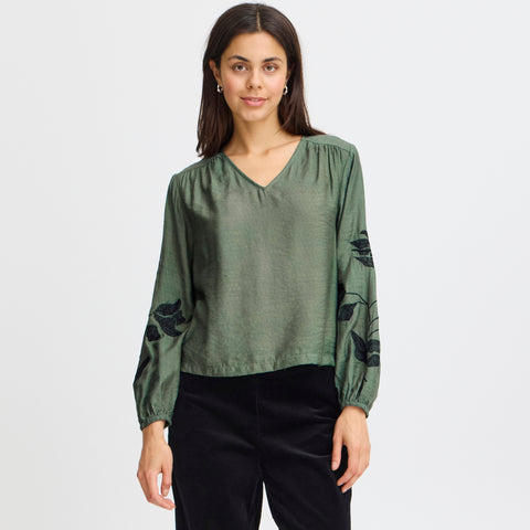 Frharbo bluse · Olive