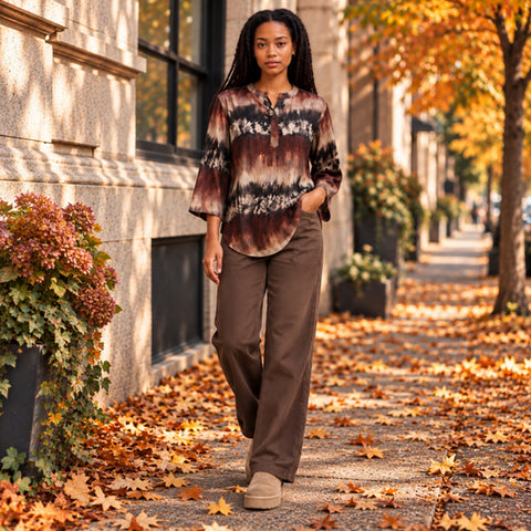 Jill Bluse · Brown/sand