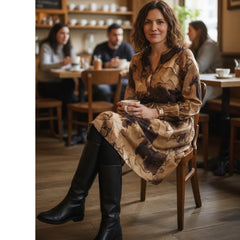 Betilde kjole · Brown mix