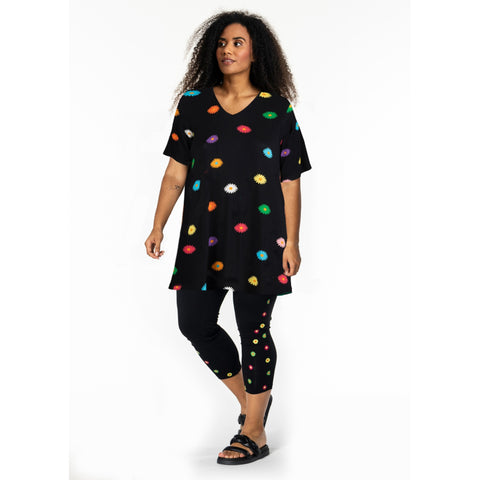 Ditte tunika · Black flower
