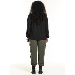 Siden bluse · Black