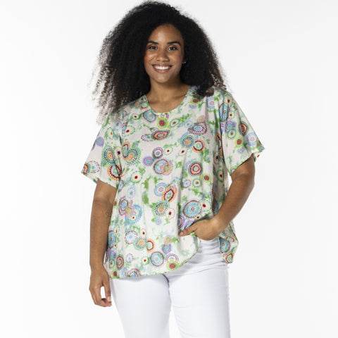 Esther bluse · Green mix