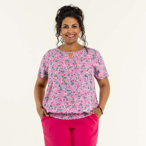 Camilla bluse · Pink Flowers