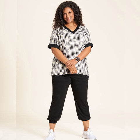 Gudrun 7/8 bukser · Black