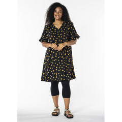 Jette kjole · Black/Sunflower
